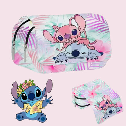 Lapicera Escolar Cosmetiquera Neceser Lilo Y Stitch Y Angel