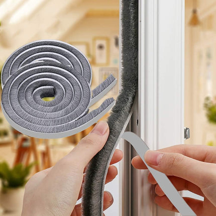 6mt Tira Sellado Cepillo Cinta Polvera Puerta Ventana 9x23mm