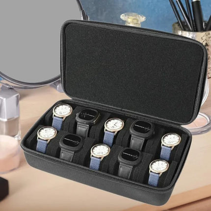Estuche Case Organizador Portátil Reloj 10 Ranuras De Viaje