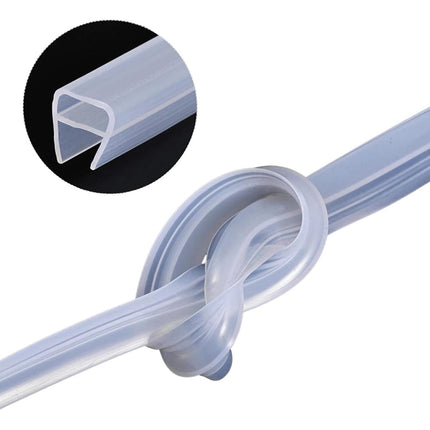 3m Tira Adhesiva Silicona Tipo U Para Puertas Vidrio Burlete
