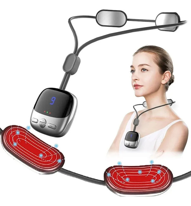 Masajeador Inteligente De Cuello Portatil Collar Termico Led