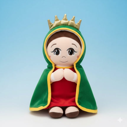 Peluche De Virgen María Que Respira Musica Y Luz Virgencita