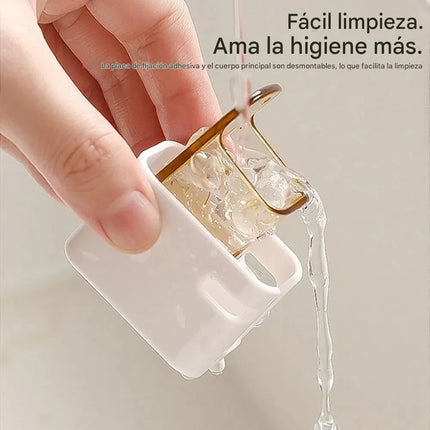 Soporte Cepillos Dientes Pared Baño C/tapa Antipolvo X2