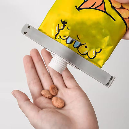5 Clip Sellador De Bolsas Con Tapadera Dispensador Cierre Cocina