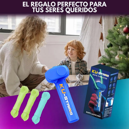 Juguete Lanzador De Cuerda Led Rope Launcher Ku String Niños