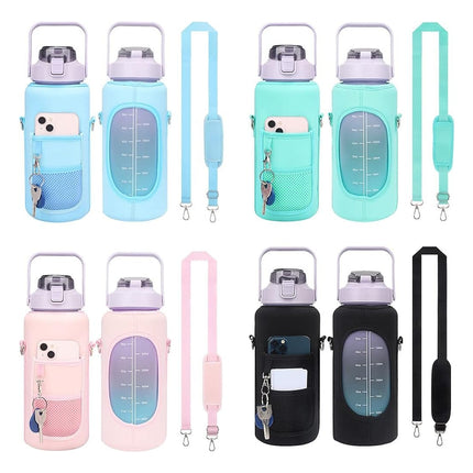 Funda Bolsa Para Botella De Agua Motivacional 2l Con Correa Termo