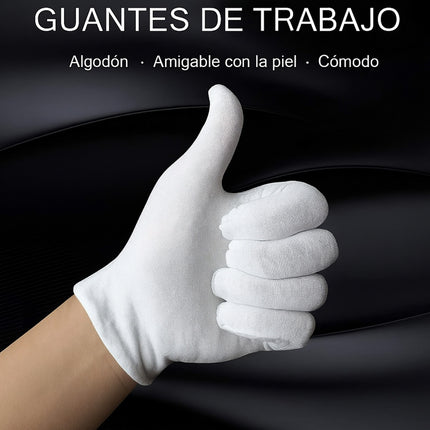 10 Pares Guantes Algodon Disfraces  Monedas Joyeria Mesero Vestir Ropa