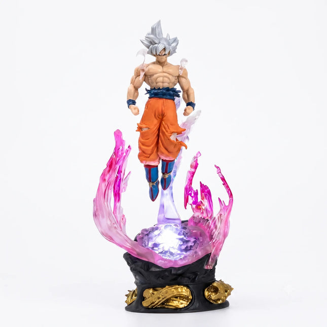 Figura Goku Ultra Instinto Con Luz Led Estatua Dragon Ball Z