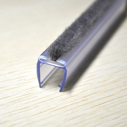3m Burlete Rigido Sello Puerta Cristal 10mm Con Tira Cepillo