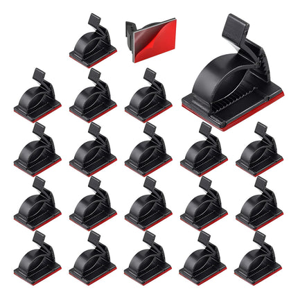 50 Pzs Clip Organizador Ajustable Cables Autoadhesivo Sosten