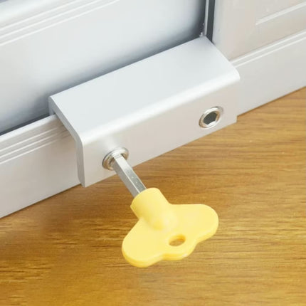 5 piezas Bloqueo de Seguridad para Ventanas y Puertas Corredizas, Ajustable con Llave