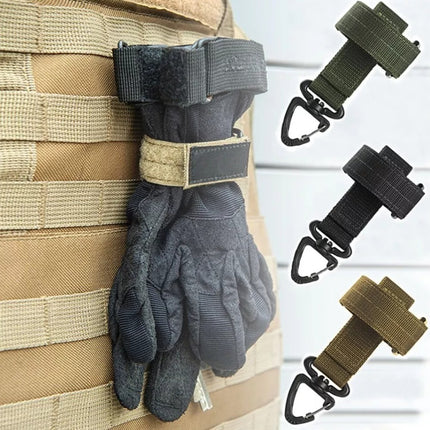 2 Pzas Sujetador Soporte Militar Molle Tactico Guantes Ropa
