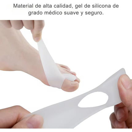 2 Pares Separador Dedos De Pies Protector Juanetes Silicona