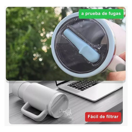 Tapadera Tapa Con Popote Para Vaso Termo Taza Stanley 40oz