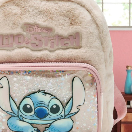 Mochila Stitch De Peluche Para Niña Regalo Bolsa Afelpada