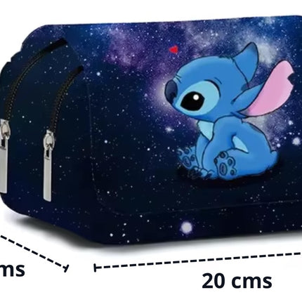 Lapicera Escolar Cosmetiquera Neceser Lilo Y Stitch Y Angel
