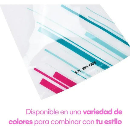 2pzas Botella De Agua Plegable 700ml Bolsa Para Agua Viaje