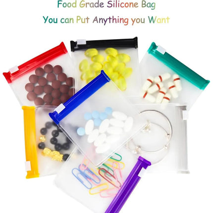 7 Bolsas Pastillero Semanal Reutilizable Viaje Tipo Ziploc