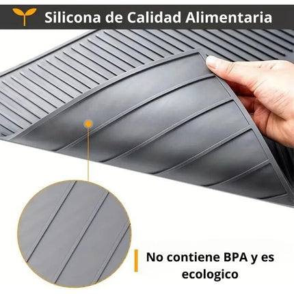 Tapete Escurridor De Platos Para Cocina Fregadero Silicona
