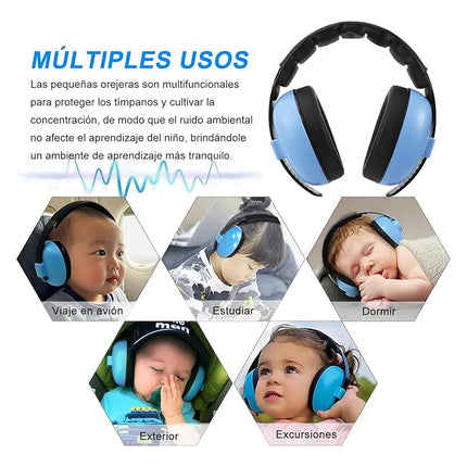 Orejeras Suaves Para Bebés Auricular Aislante Ruido Dormir