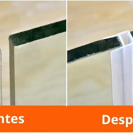 3m Tira Adhesiva Silicona Tipo U Para Puertas Vidrio Burlete