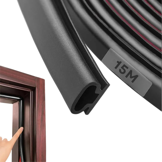15m Burlete Aislante Polvo Ruido Puerta Ventanas Sello Goma
