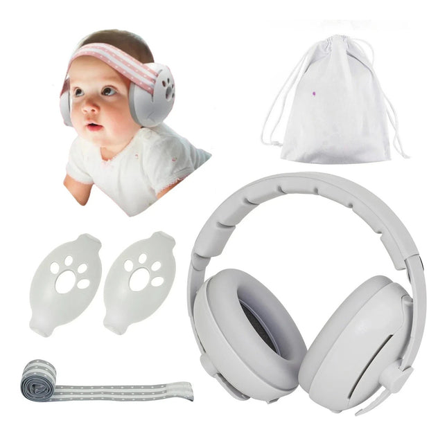 Kit 2 En 1 Orejeras Aislante Antiruido Bebe Protector Ruido