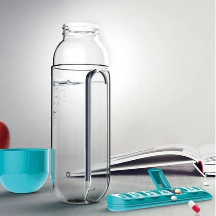 Pastillero Semanal Con Botella De Agua Medicina Pastillas