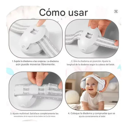 Orejera Antiruido Bebé Audífonos Protectores De Ruido Blanco