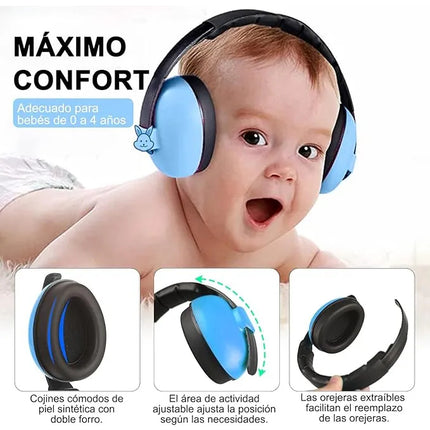 Orejeras Suaves Para Bebés Auricular Aislante Ruido Dormir