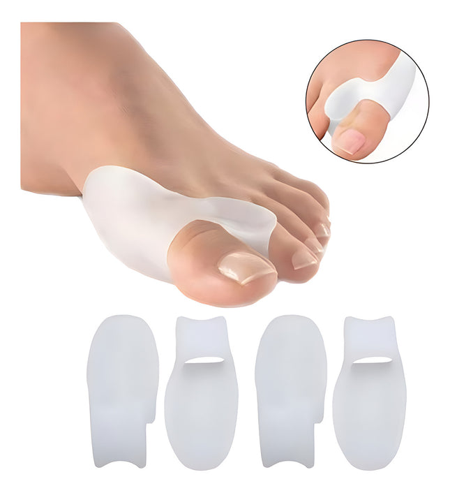 2 Pares Separador Dedos De Pies Protector Juanetes Silicona