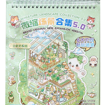 Libreta Calcomanías 3d Stickers Mini Escenarios 14 Paginas
