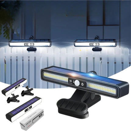 2 Lamparas De Luz Solar Exterior Led 3 Modos Clip Seguridad