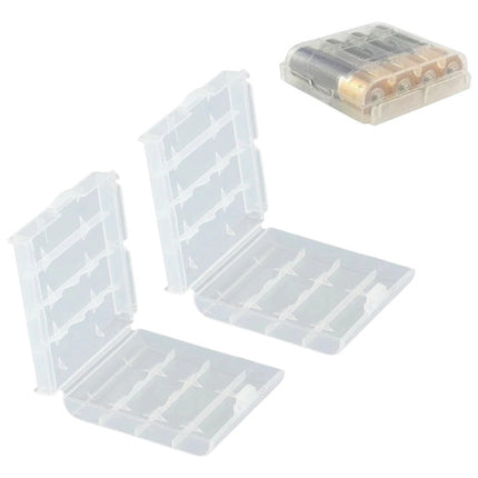 2 Cajas De Baterías Pilas Aa Y Aaa Organizador 10 Espacios