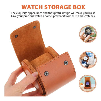 Estuche Rigido Caja De Cuero Pu Para Reloj 1 Ranura De Viaje