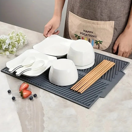 Tapete Escurridor De Platos Para Cocina Fregadero Silicona