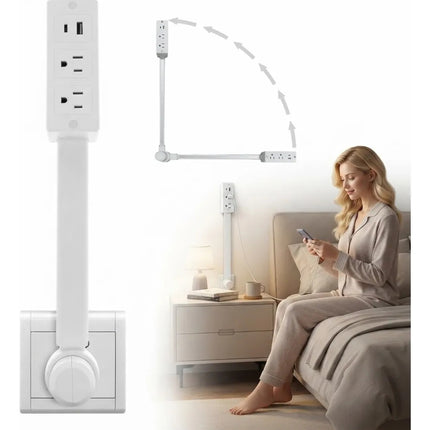 Multicontacto Extensible De Pared Giratorio Con Usb Tipo C