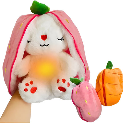 Peluche Conejo Fresa Luz Movimiento Respiracion Regalo Niña Respirador