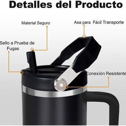 Tapa De Repuesto Termo Stanley Asa Y Popote 40oz Onzas Vaso