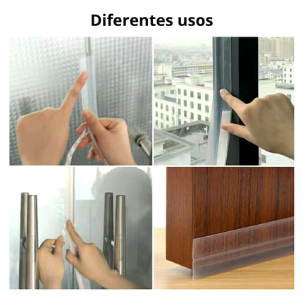 3mts Tira Sellado Guardapolvo Adherible Ventana Puerta 45mm