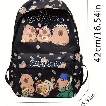Mochila Infantil Niños Capibara Divertida  Bolsa Escuela Preescolar Primaria Secundaria