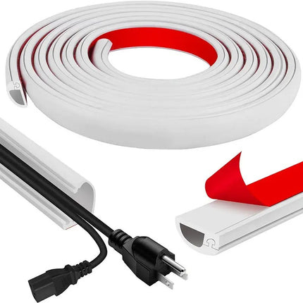 1m Cubierta Canaleta Cable Autoadhesivo Protector Cableado