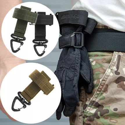 2 Pzas Sujetador Soporte Militar Molle Tactico Guantes Ropa