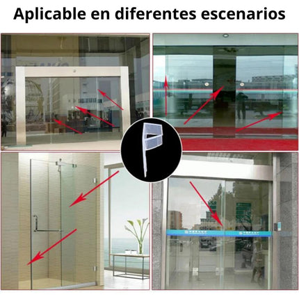 10mts Tira Sellado Puerta Ventana Cristal Vidrio Cancel En F