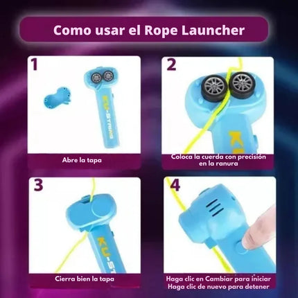 Juguete Lanzador De Cuerda Led Rope Launcher Ku String Niños