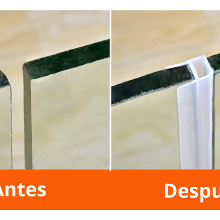 10mt Tira Sellado U Puerta Cristal Burlete Cancel Baño Ducha
