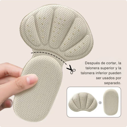 2pares Talonera En Forma T Protector Doble Talones Antidolor