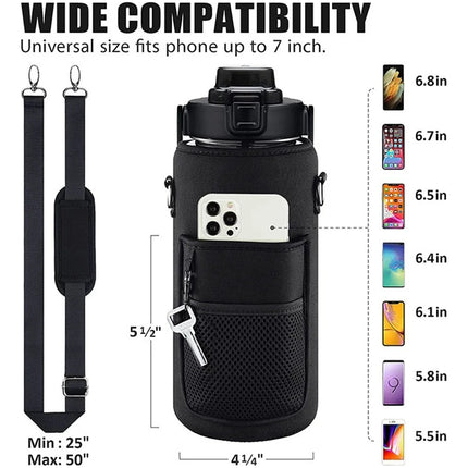 Funda Bolsa Para Botella De Agua Motivacional 2l Con Correa Termo