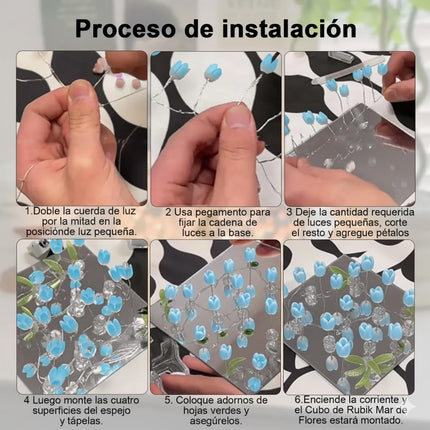 Lámpara De Tulipanes 3d Portátil Decorativa Led Habitacion