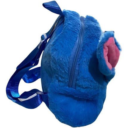 Mochila Stitch Regreso A Clases Peluche Felpa Bolso Escolar Para Niños Y Niñas